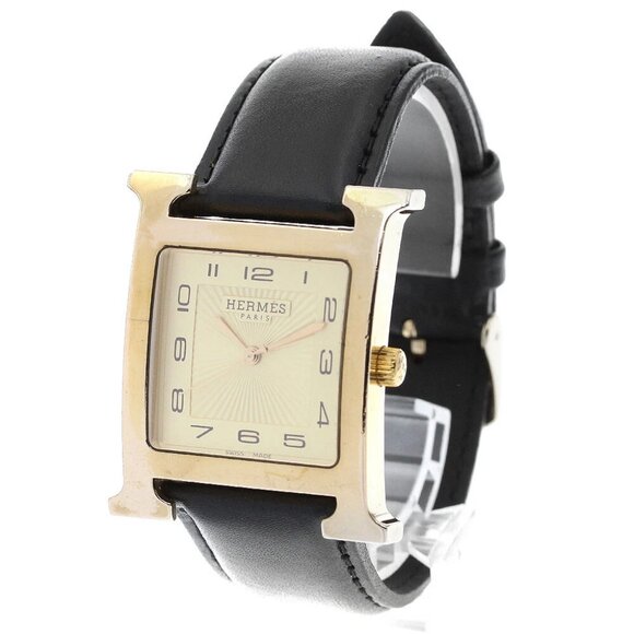 HERMES H watch HH1.801 gold Dial Quartz Men\'s Watch_883144 main image 5